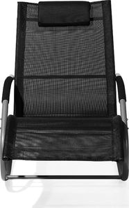 Shumee Leżak ogrodowy czarny CARANO 3