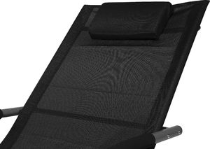 Shumee Leżak ogrodowy czarny CARANO 8