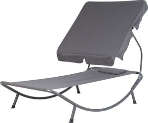 Shumee Leżak ogrodowy z daszkiem szary TERNO 4