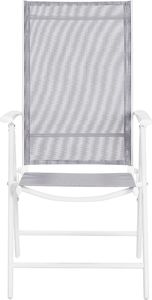 Shumee Zestaw 6 krzeseł ogrodowych regulowanych szary CATANIA 3