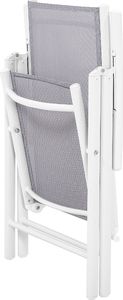 Shumee Zestaw 6 krzeseł ogrodowych regulowanych szary CATANIA 5