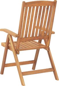 Shumee Zestaw 6 krzeseł ogrodowych drewnianych z poduszkami beżowoszarymi JAVA 5