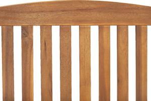 Shumee Zestaw 6 krzeseł ogrodowych drewnianych z niebieskimi poduszkami JAVA 7