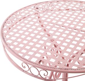 Shumee Stolik ogrodowy metalowy różowy ALBINIA 6