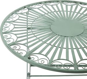 Shumee Stolik ogrodowy metalowy zielony TRENTO 5