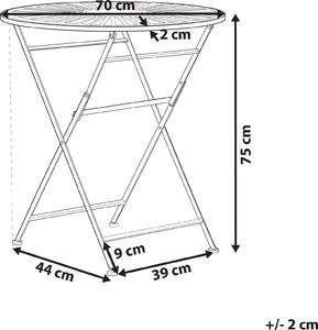 Shumee Stolik ogrodowy metalowy zielony TRENTO 7