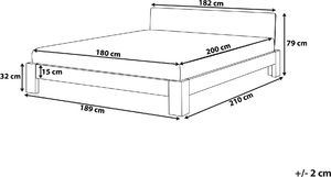 Shumee Łóżko drewniane 180 x 200 cm jasne ROYAN 9