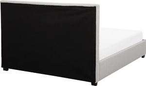 Shumee Łóżko z szufladami tapicerowane 140 x 200 cm jasnoszare LA ROCHELLE 5