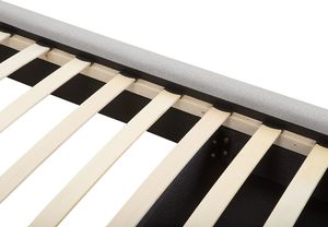 Shumee Łóżko z szufladami tapicerowane 140 x 200 cm jasnoszare LA ROCHELLE 8