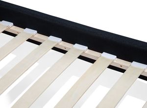 Shumee Łóżko tapicerowane 160 x 200 cm czarne FITOU 7