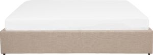 Shumee Łóżko z pojemnikiem tapicerowane 180 x 200 cm beżowe DINAN 3