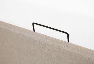 Shumee Łóżko z pojemnikiem tapicerowane 180 x 200 cm beżowe DINAN 6