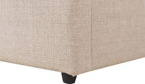 Shumee Łóżko z pojemnikiem tapicerowane 180 x 200 cm beżowe DINAN 8