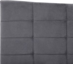 Shumee Łóżko welurowe 160 x 200 cm szare LANNION 5