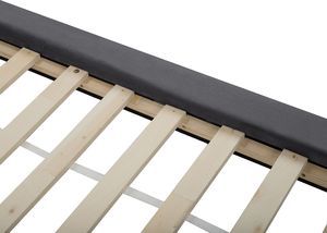 Shumee Łóżko welurowe 160 x 200 cm szare LANNION 7