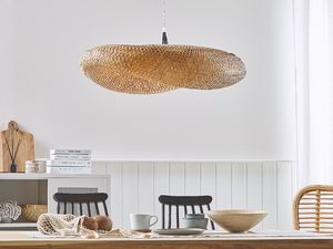 Lampa wisząca Shumee Lampa wisząca bambusowa jasne drewno BOYNE mała 2