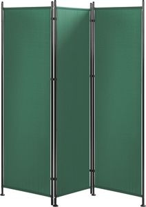 Shumee 3-panelowy parawan pokojowy 160 x 170 cm zielony NARNI 1