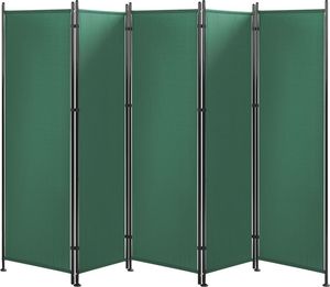 Shumee 5-panelowy parawan pokojowy 270 x 170 cm zielony NARNI 1