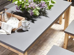 Shumee Stół ogrodowy imitacja betonu szary OSTUNI 3
