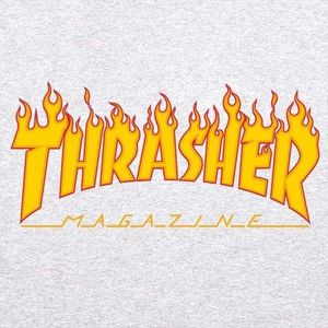 Thrasher Bluza męska z kapturem Thrasher Hood Flame Gre M 2