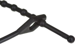 EM Group 100 sztuk Opaski kablowe koralikowe wielorazowe czarne 200x 2,5 mm 1