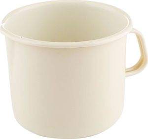 Emalia Pleszew Kubek emaliowany Emalia Polska Pleszew Forte wylewka kremowy 12 cm 1l 1