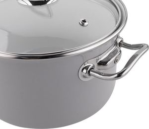 Emalia Pleszew Garnek emaliowany Primario szary 20 cm 4,1l Emalia Polska Pleszew 4