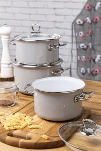 Emalia Pleszew Garnek emaliowany Primario szary 20 cm 4,1l Emalia Polska Pleszew 10