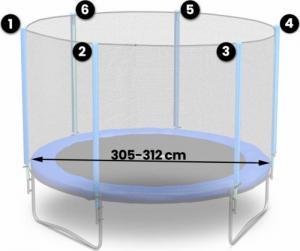 Neo-Sport Siatka zewnętrzna do trampolin 312cm 10ft 2