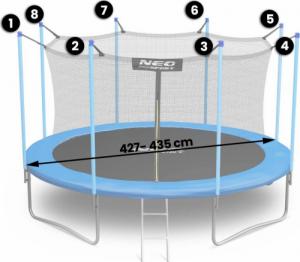 Neo-Sport Siatka wewnętrzna do trampolin 435cm 14ft 2