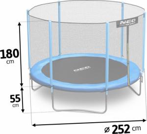 Trampolina ogrodowa Neo-Sport NS-08Z181 z siatką zewnętrzną 8.5 FT 252 cm 2