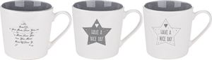 Florina Kubek ceramiczny do kawy i herbaty Florina Grey Stars 380 ml 1