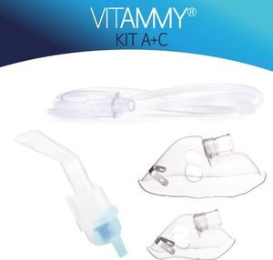 Vitammy Zestaw akcesoriów do inhalatora (nebulizator, ustnik, maski) - zestaw do nebulizacji Vitammy KIT A+C 1