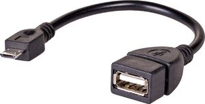 Adapter USB Akyga microUSB - USB Czarny  (AK-AD-09) 1