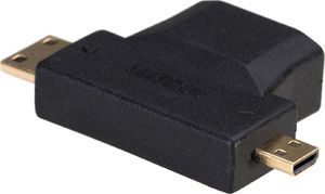 Adapter AV Akyga HDMI Micro - HDMI Mini - HDMI czarny (AK-AD-23) 3