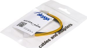 Akyga Molex - ATX/EPS 4-pin, 0.15m, Żółty (AK-CA-12) 2
