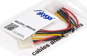 Akyga Molex - Molex x2, 0.15m, Wielokolorowy (AK-CA-15) 2