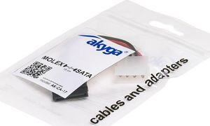 Akyga Molex - SATA, 0.15m, Wielokolorowy (AK-CA-17) 2