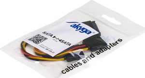 Akyga SATA 15-pin - SATA 15-pin x2, 0.15m, Wielokolorowy (AK-CA-31) 2