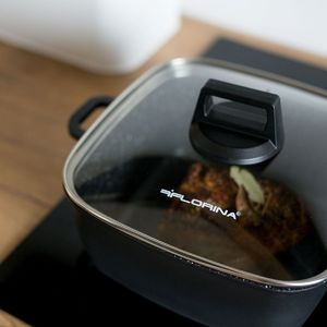 Florina Garnek aluminiowy Florina Chef kwadratowy 20 x 20 x 8 cm 2,6 l 2