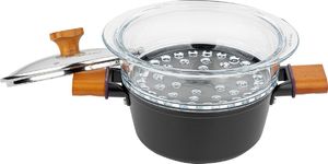 Florina Garnek aluminiowy do gotowania na parze z powłoką nieprzywierającą Florina Natura Line 20 cm 2,2 l 3