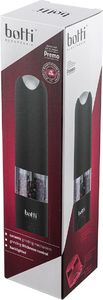 Młynek do przypraw Botti Elektryczny młynek do mielenia soli lub pieprzu Botti Electronic Premo stalowy czarny 8
