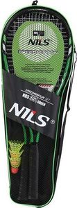 Nils Extreme NRS001 ZESTAW DO SPEEDMINTONA 2 RAKIETY + LOTKI + POKROWIEC ZIELONY NILS 9