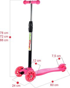 Hulajnoga MalPlay Różowy 3