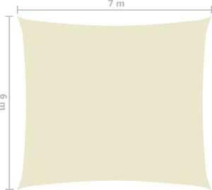 vidaXL Prostokątny żagiel ogrodowy z tkaniny Oxford, 6x7 m, kremowy 6