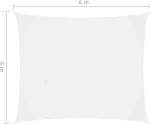 vidaXL Prostokątny żagiel ogrodowy, tkanina Oxford, 5x6 m, biały 6