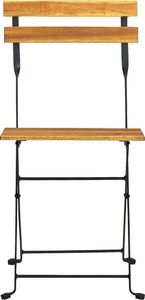 vidaXL Składane krzesła ogrodowe, 2 szt., stal i lite drewno akacjowe 3