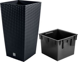 Prosperplast Doniczka Rato square wysokość 45cm - antracytowy 3