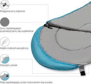 Nils Extreme NC2008 - Śpiwór miętowo-szary r. M  210cm (15-04-105) 8