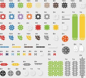 Marioinex Klocki Mini Waffle Konstruktor Expert 301 elementów (904039) 4